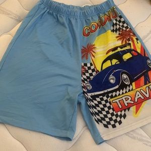 Blue Graphic shorts